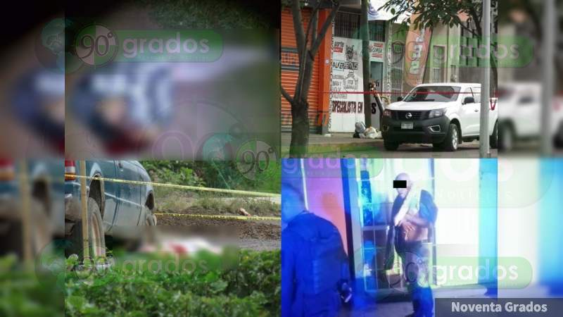 Tres asesinatos y un herido, en hechos de violencia el viernes en Zamora y Jacona 