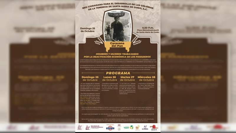 Gobierno de Morelia invita a participar en la tradicional “Caravana del Pan” de Santa María de Guido