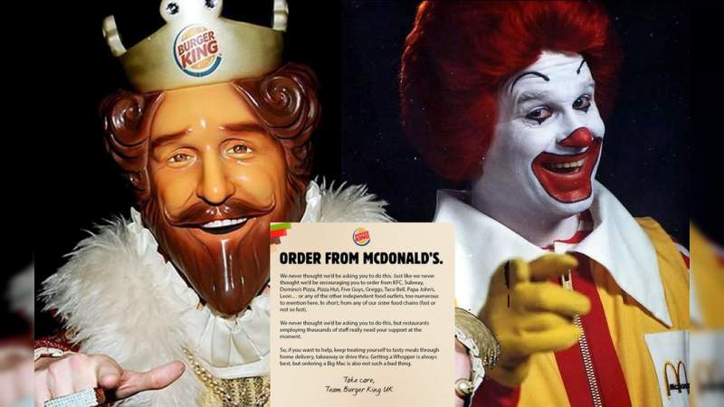 Histórico: Burger King solicita a sus clientes comer en McDonalds 