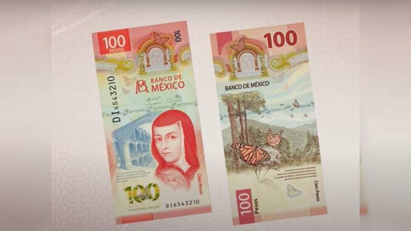 Nuevo billete de 100 pesos llegará con Sor Juana, retiran a Nezahualcóyotl 