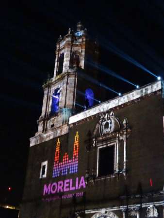 Todo listo para la presentación este domingo del video mapping en Morelia 