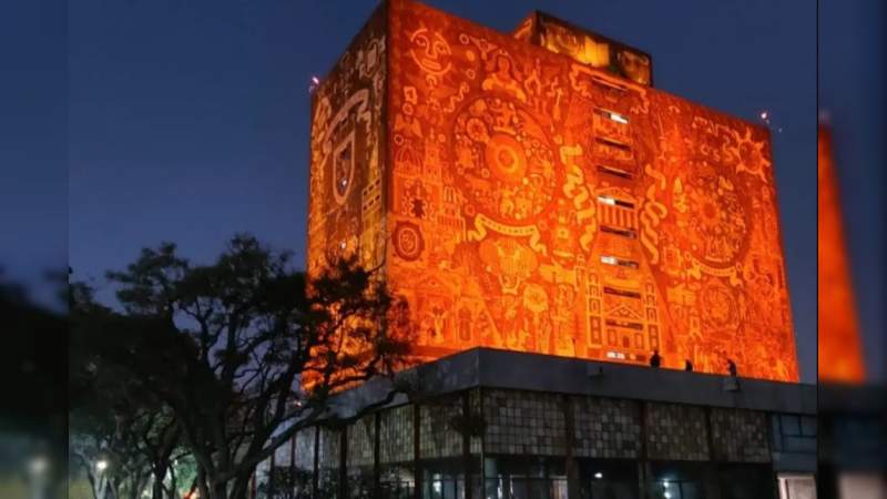 Se pinta de naranja la UNAM por eliminación de la violencia contra la mujer 