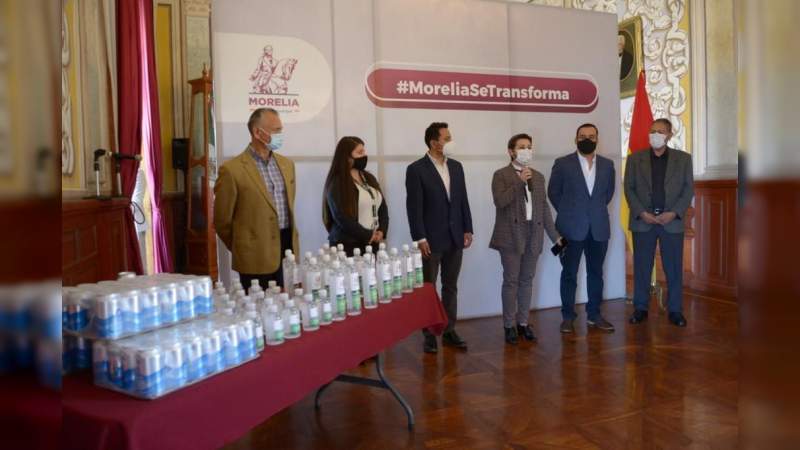 Gobierno de Morelia recibe donación, insumos sanitarios de Heineken