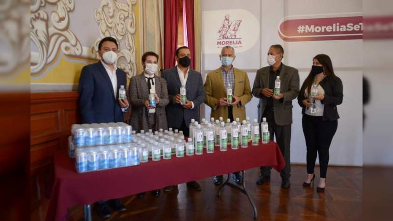 Gobierno de Morelia recibe donación, insumos sanitarios de Heineken