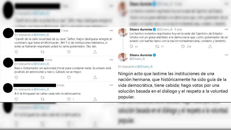 Condena Silvano violencia en EEUU y le reviran las redes: “Su estado está podrido en extorsiones y narco” 