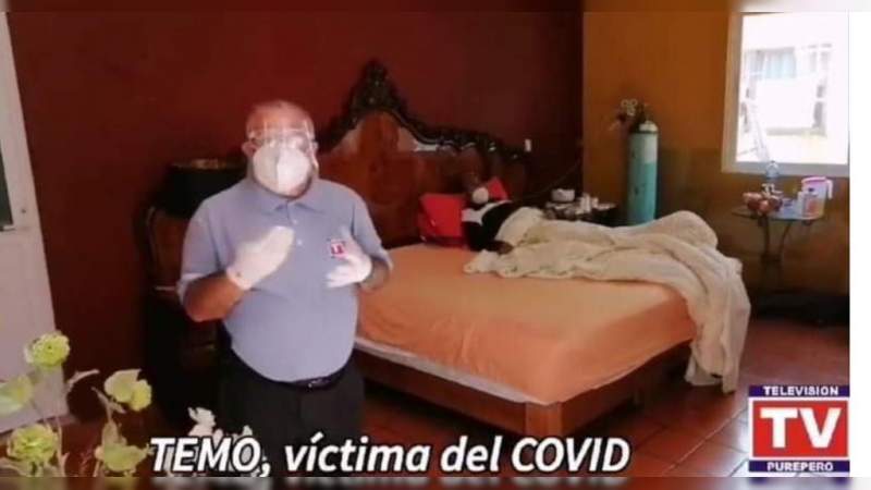 Edil de Purépero tiene Covid, lo critican por usar el contagio para su reelección