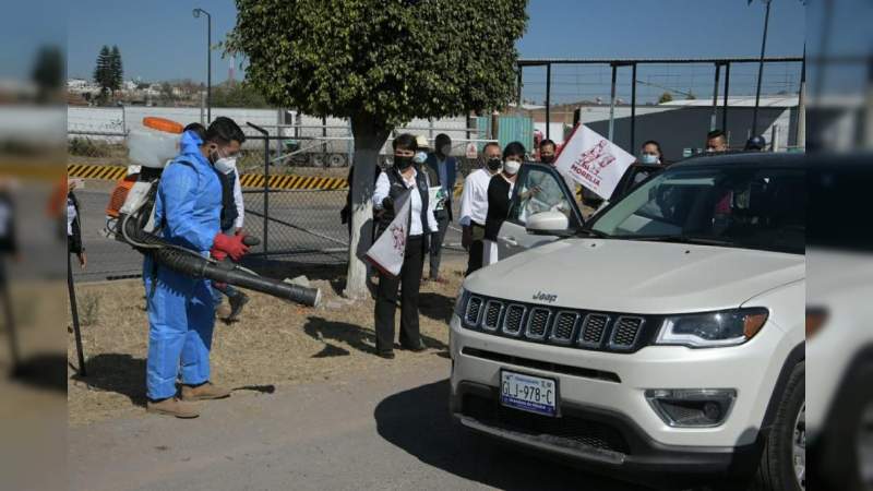 Gobierno de Morelia arranca sanitización de vehículos