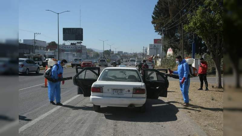 Gobierno de Morelia arranca sanitización de vehículos