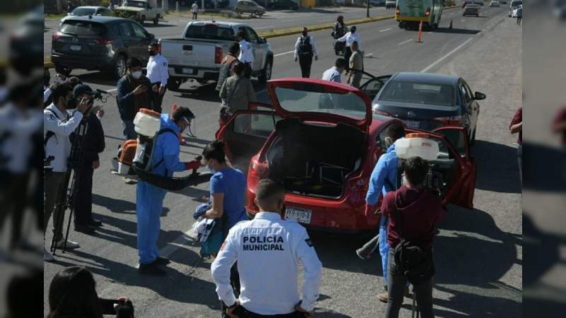 Gobierno de Morelia arranca sanitización de vehículos