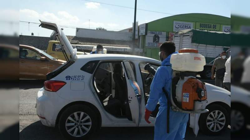 Gobierno de Morelia arranca sanitización de vehículos