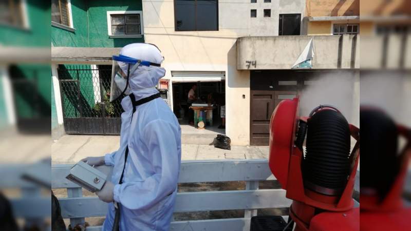 Mantiene Gobierno de Morelia Jornadas de Sanitización alrededor del municipio