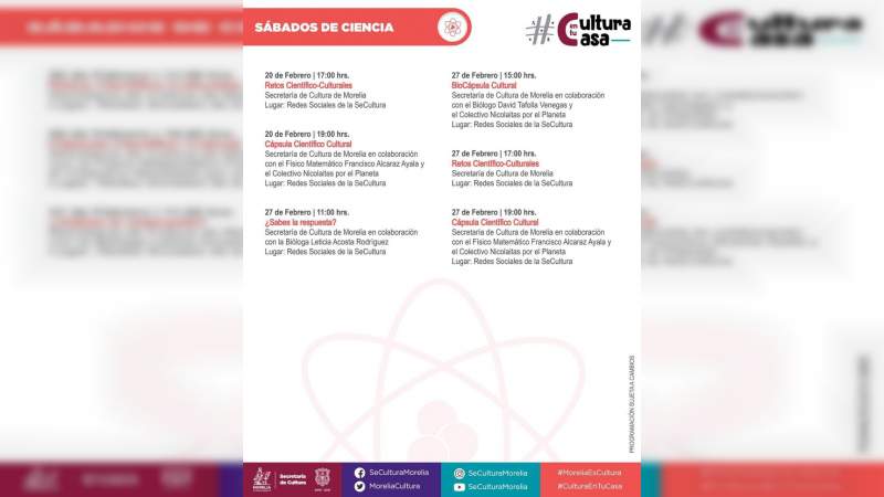 Gobierno de Morelia presenta Cartelera Cultural de Febrero 2021