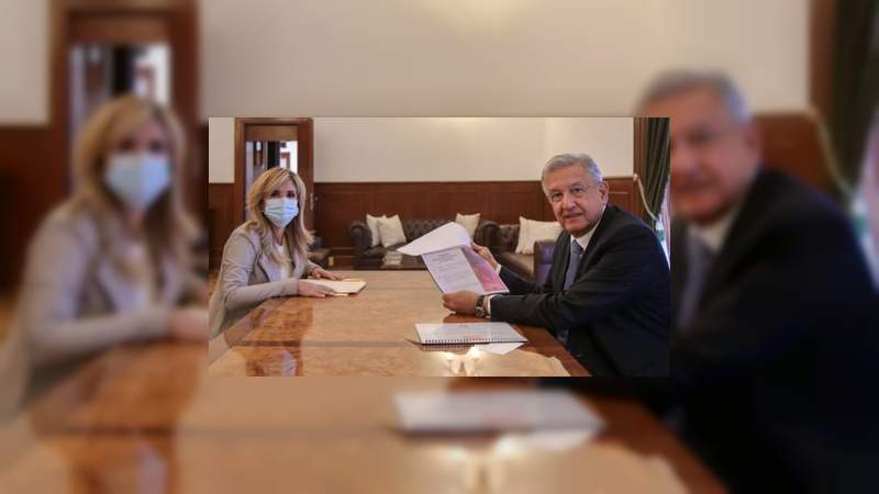 AMLO se reúne con Claudia Pavlovich; revisan agenda de trabajo de la Conago 