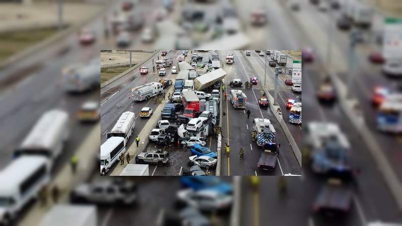 Gran colisión vial en Texas, 70 vehículos involucrados  