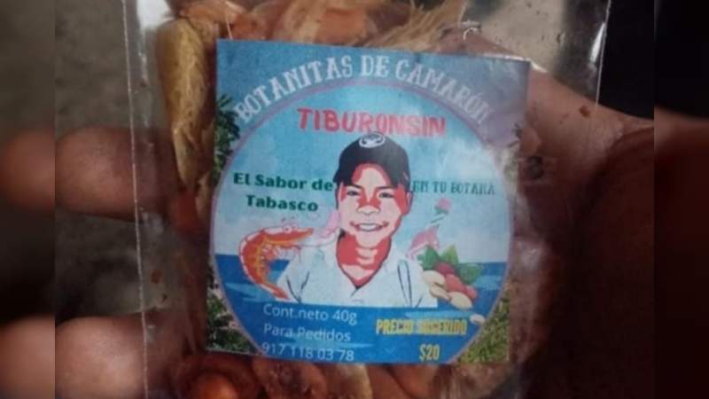 En Tabasco, niño crea su propia marca de botana “Tiburonsin” 