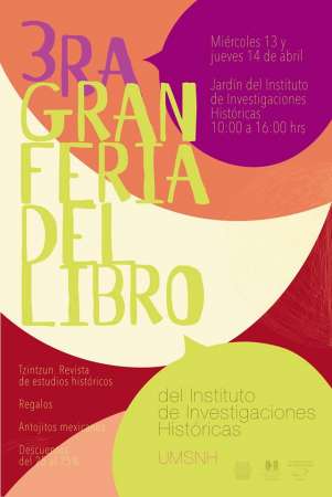 Tercera Gran Feria del Libro en la UMSNH, este 13 y 14 de abril 