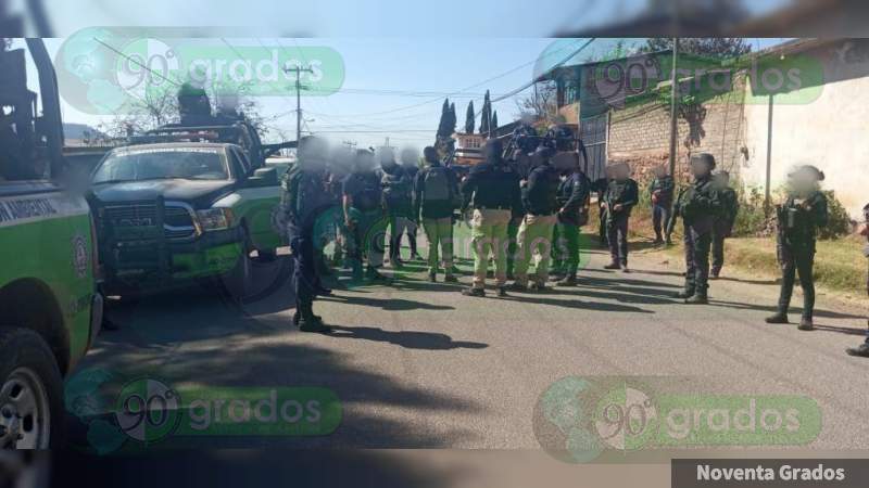 Mantiene SSP y FGE acciones operativas en Hidalgo y Zinapécuaro 