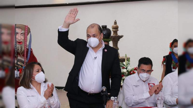 Alberto Abraham Sánchez rinde protesta como candidato al Gobierno de Michoacán por Redes Sociales Progresistas 