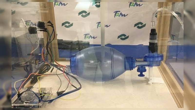 Estudiantes del Conalep crean ventilador mecánico con 2 mil pesos, que ayuda a pacientes con Covid-19 