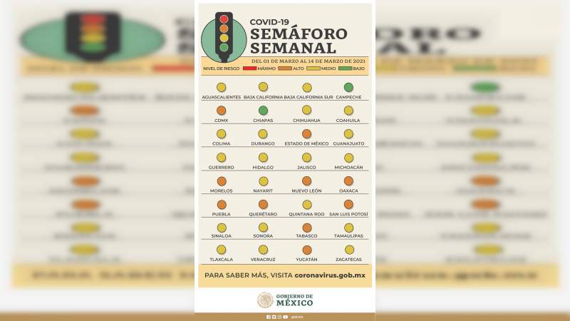 Michoacán regresa a semáforo amarillo de riesgo epidemiológico: Cortés Alcalá  