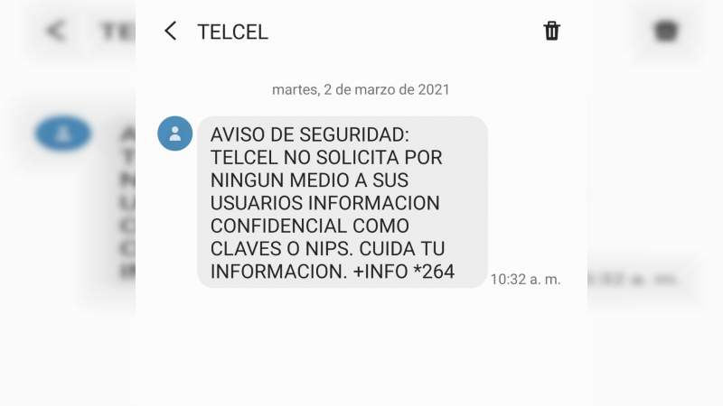 Telcel manda mensaje a sus usuarios, pero no muestra postura sobre la falla  