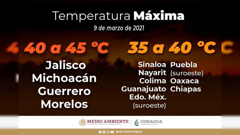 Pide PC estatal tomar previsiones por temperaturas de 30 a 40 grados  