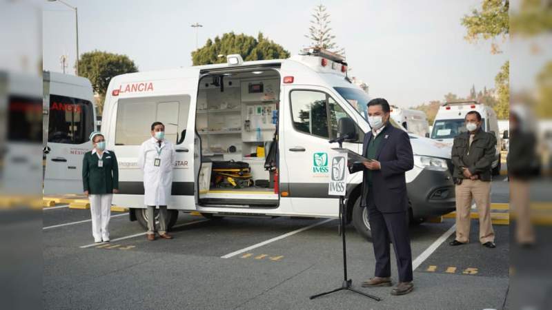 Salen 24 ambulancias para Hospitales Rurales del IMSS; Michoacán, de los beneficiados