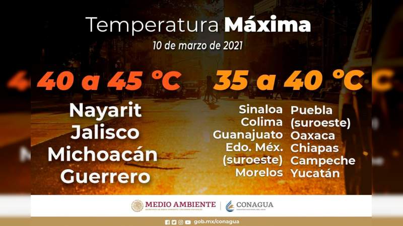 Onda de calor persistirá en Michoacán, invita PC estatal a tomar medidas preventivas 