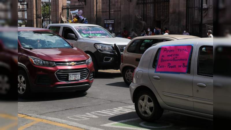 CNTE realizó caravana motorizada en Morelia