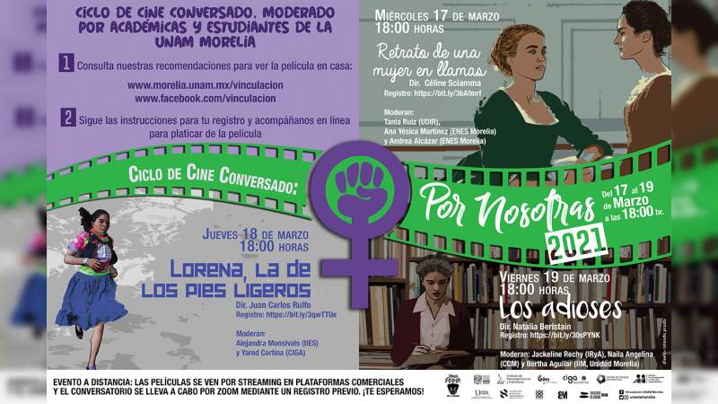 Ciclo de Cine Conversado Por Nosotras, presentado por UNAM Morelia 