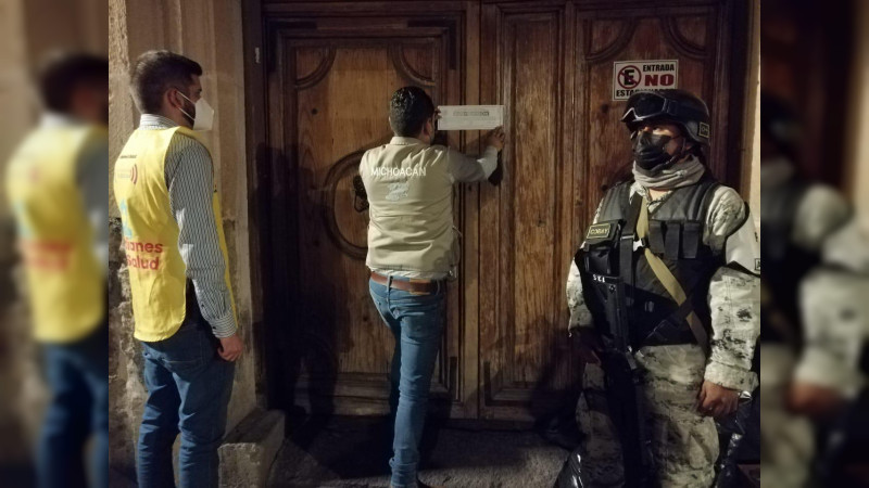 Suspenden Guardianes de la Salud seis establecimientos nocturnos en Morelia