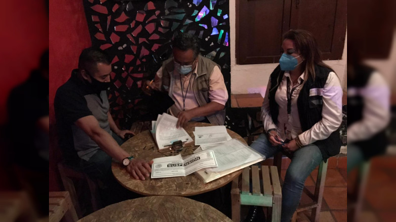 Suspenden Guardianes de la Salud seis establecimientos nocturnos en Morelia