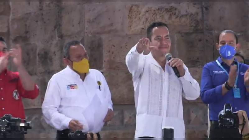 Carlos Herrera Tello rinde protesta como candidato del “Equipo por Michoacán” 