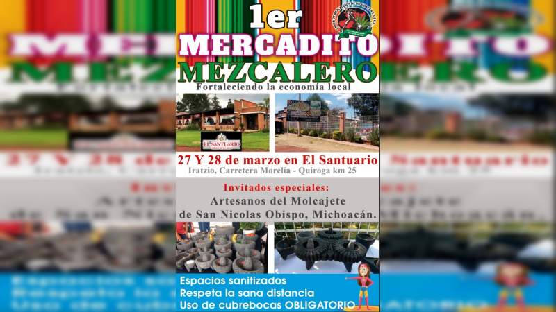 Iratzio, sede del Primer Mercadito Mezcalero 