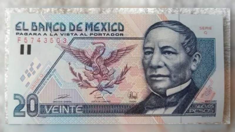Billete de 20 pesos se vende hasta en 75 mil 
