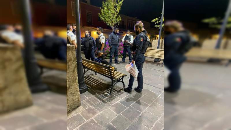 Resguarda Policía de Morelia a menor en situación de calle