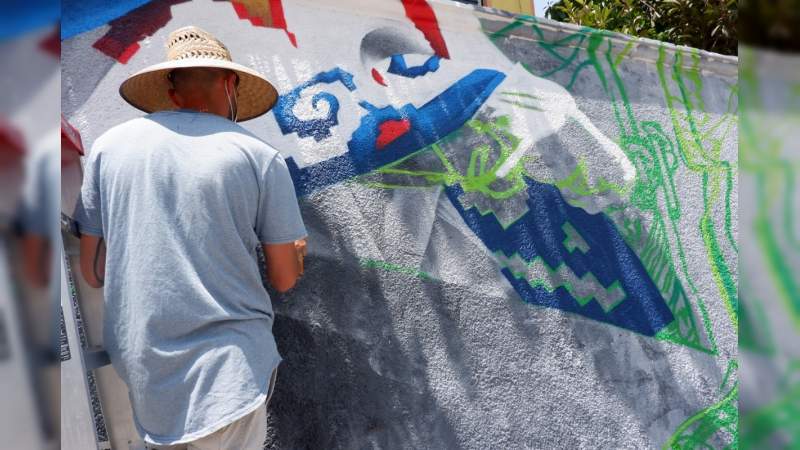 Realizan murales en Avenida Madero Poniente, Artistas urbanos y Gobierno de Morelia
