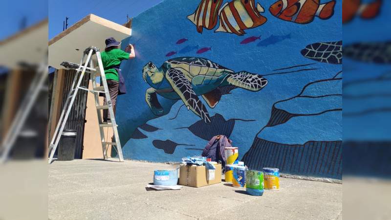 Realizan murales en Avenida Madero Poniente, Artistas urbanos y Gobierno de Morelia