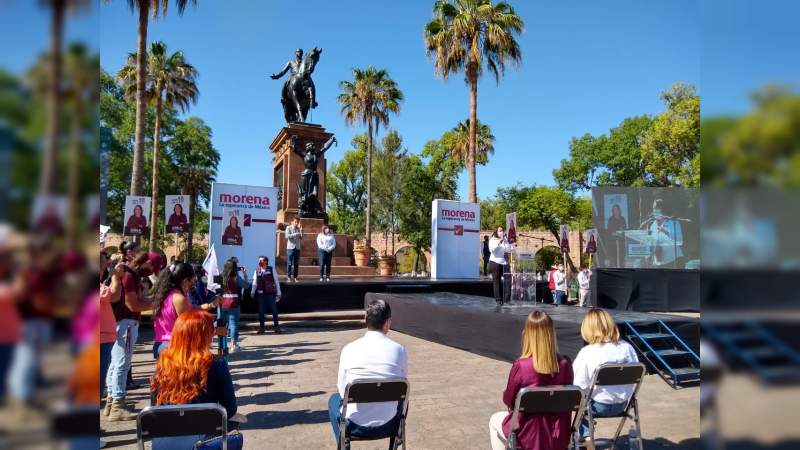 Candidatas a diputadas federales por MORENA arrancan campaña en Morelia