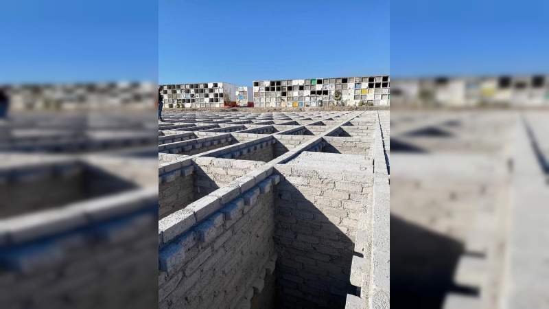 Avanza Gobierno de Morelia en construcción de infraestructura del panteón en Fracc. Vergel