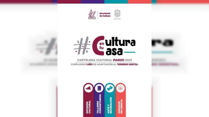 SeCultura Morelia cumple un año con el programa #CulturaEnTuCasa 