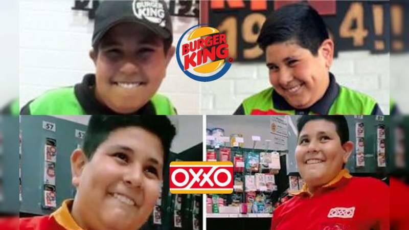 Niño cajero del Oxxo ahora trabaja para Burguer King 