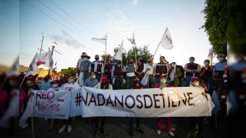 Cientos de michoacanos y michoacanas se suma a Caravana en Defensa de la Esperanza en Maravatío 