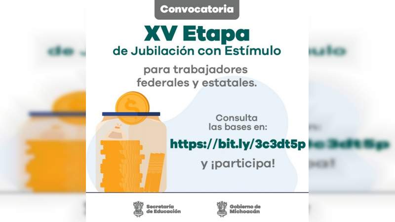 Convocatoria para etapa de jubilación con estímulo para personal de la SEE, continúa abierta 