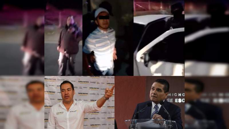 Exhiben detención arbitraria y robo de coche por policías en Zitácuaro, el municipio de Silvano y Herrera Tello: “Estos son criminales” 