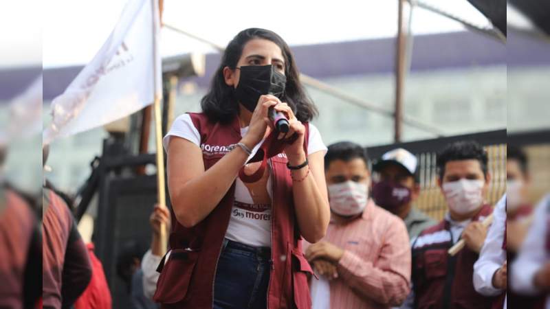 Los conservadores no le van a ganar al pueblo, y llegará la transformación a Michoacán: Giulianna Bugarini  