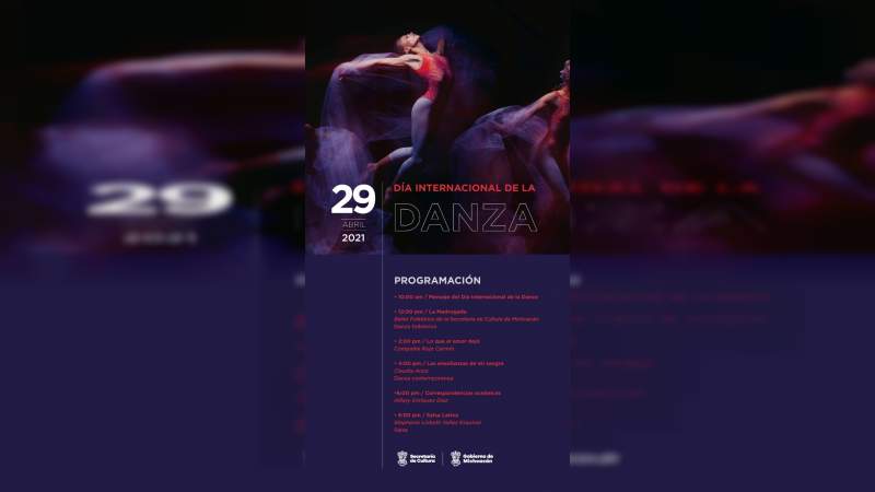 Secretaría de Cultura prepara programa virtual en conmemoración del Día de la Danza