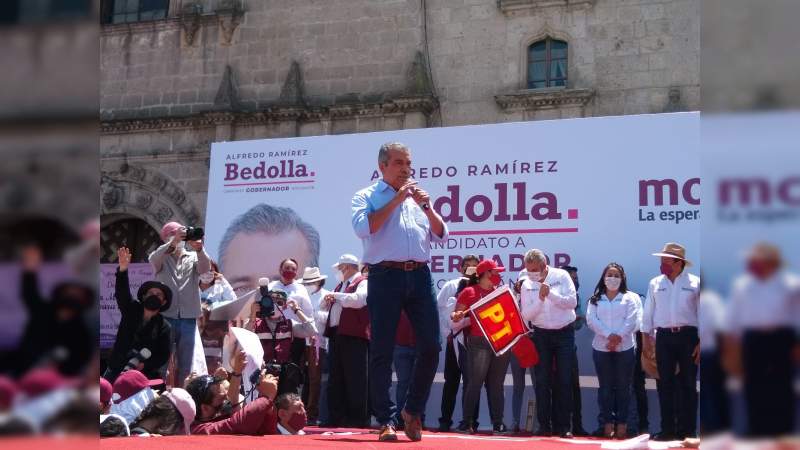 Es necesario el voto masivo a MORENA para fortalecer la lucha: Raúl Morón 