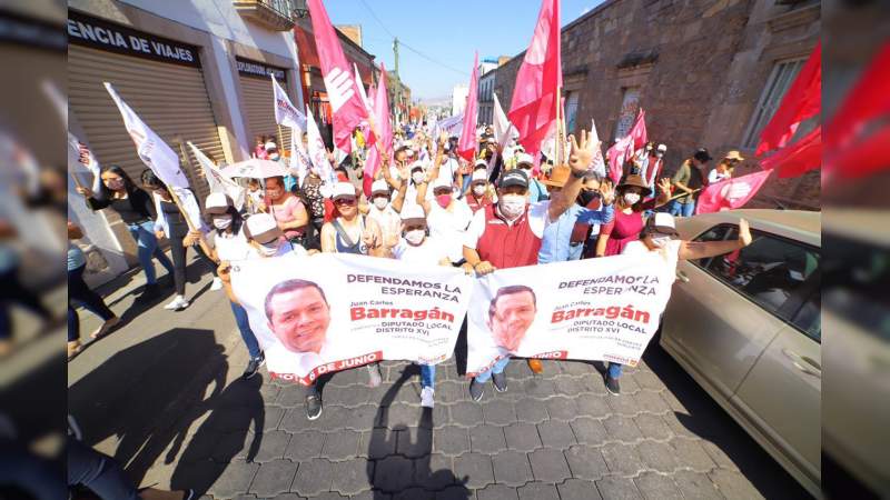 El seis de junio la 4T se consolidará en todo Michoacán con Alfredo Ramírez: Juan Carlos Barragán 