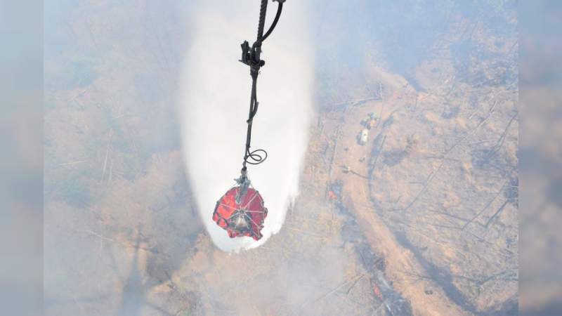El incendio en el cerro de San Marcos, en Uruapan, se encuentra controlado y en fase de liquidación  